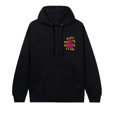Pre-owned Anti Social Social Club Pulse Check Hoodie 'black'
