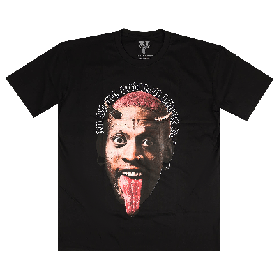Pre-owned Vlone X Rodman Angel Vs. Demon T-shirt 'black'