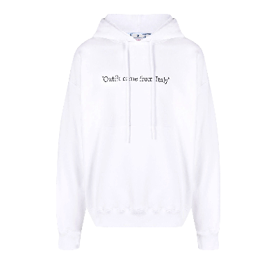 Pre-owned Off-white From Italy Skate Hoodie 'white/black'