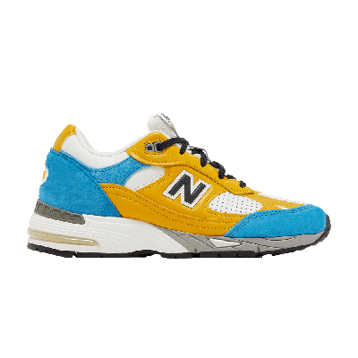 Pre-owned New Balance Sneakersnstuff X Wmns 991 Made In England 'blue Yellow'