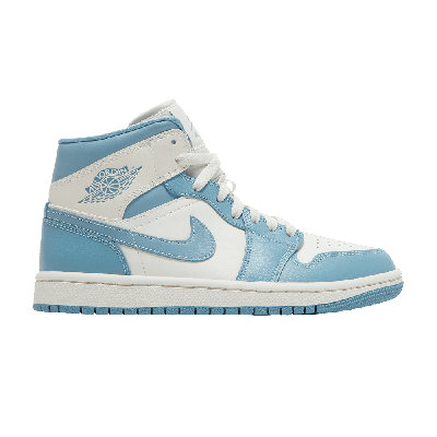 Pre-owned Air Jordan Wmns  1 Mid 'university Blue' In White