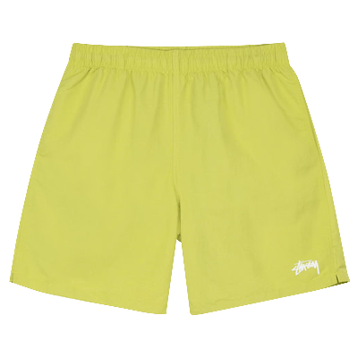 Pre-owned Stussy Stock Water Short 'lime' In Green