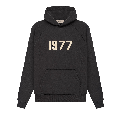 Pre-owned Essentials Fear Of God   1977 Hoodie 'iron' In Black