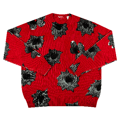 Pre-owned Supreme X Nate Lowman Sweater 'red'