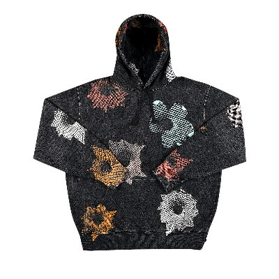 Pre-owned Supreme X Nate Lowman Hooded Sweatshirt 'black'