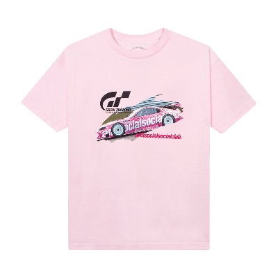 Pre-owned Anti Social Social Club X Gran Turismo Gt500 Tee 'pink'