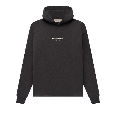Pre-owned Essentials Fear Of God  Relaxed Hoodie 'iron' In Black