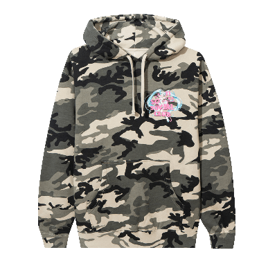 Pre-owned Anti Social Social Club X Good Smile Racing Hatsune Miku Hoodie 'camo' In Multi-color