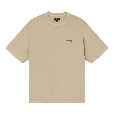 Pre-owned Stussy Pigment Dyed Inside Out Crew 'olive' In Green