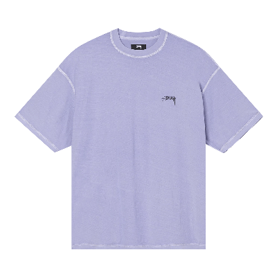 Pre-owned Stussy Pigment Dyed Inside Out Crew 'lavender' In Purple