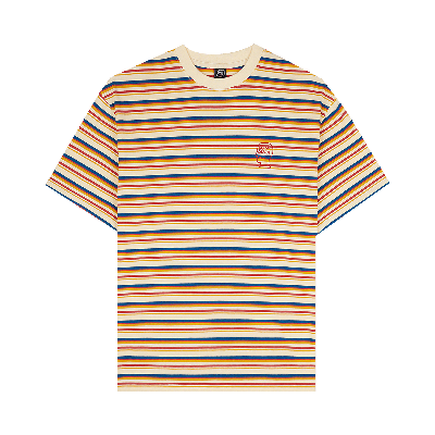 Pre-owned Brain Dead Nineties Blocked Striped T-shirt 'cream'