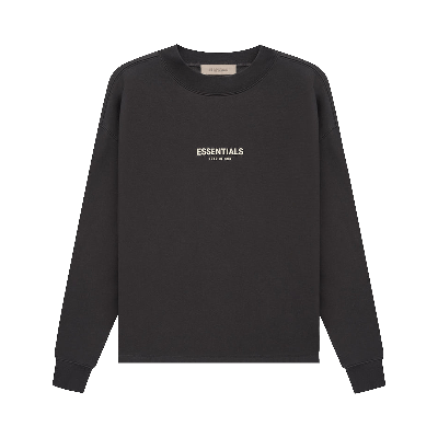 Pre-owned Essentials Fear Of God  Relaxed Crewneck 'iron' In Black