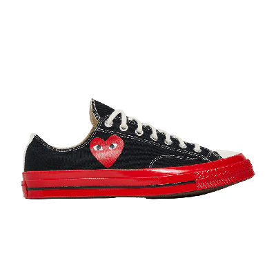 Pre-owned Converse Comme Des Garçons Play X Chuck 70 Low 'black Red'