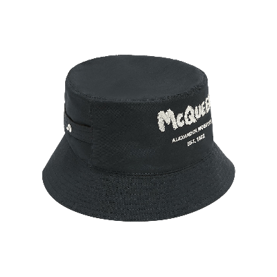 Pre-owned Alexander Mcqueen Graffiti Bucket Hat 'black/ivory'