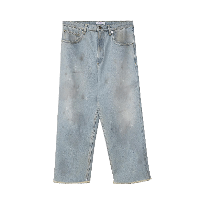Pre-owned Erl Woven Cropped Jeans 'light Blue'