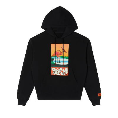 Pre-owned Heron Preston Abstract Hoodie 'black/orange'