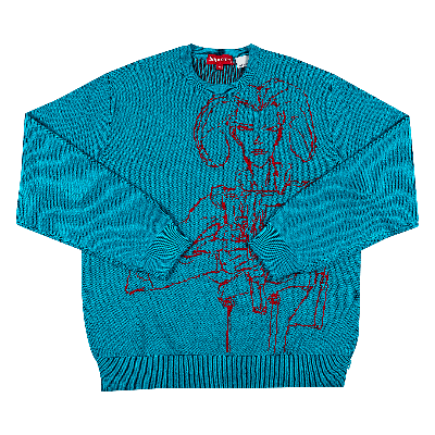 Pre-owned Supreme Aeon Flux Sweater 'cyan' In Blue