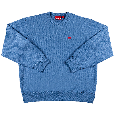 Pre-owned Supreme Small Box Crewneck 'light Blue'