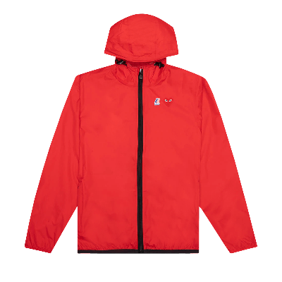 Pre-owned Comme Des Garçons Play X K Way Full Zip Jacket 'red'