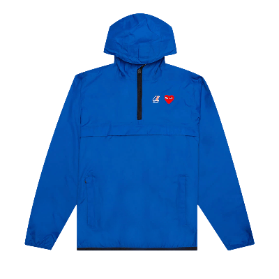 Pre-owned Comme Des Garçons Play X K Way Half Zip Jacket 'blue'