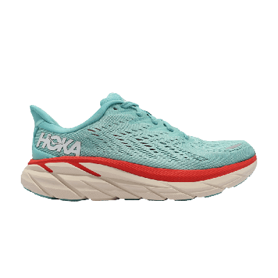 Pre-owned Hoka One One Wmns Clifton 8 Wide 'aquarella' In Blue