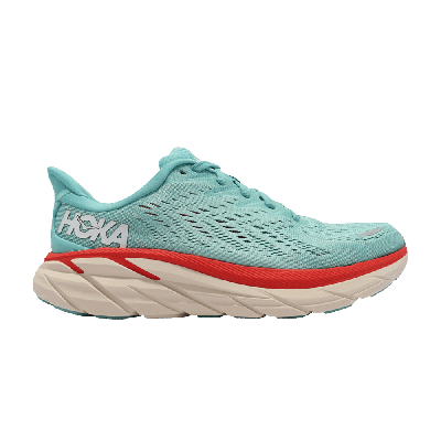 Pre-owned Hoka Wmns Clifton 8 Wide 'aquarella' In Blue