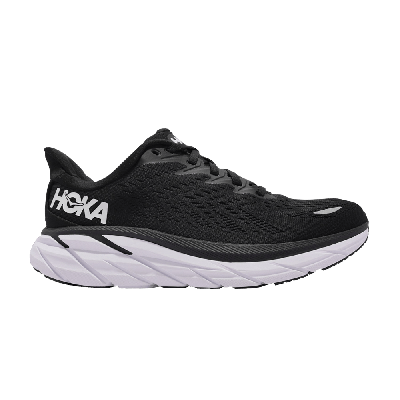 Pre-owned Hoka Wmns Clifton 8 Wide 'black White'