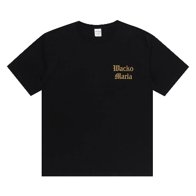Pre-owned Wacko Maria Kids' Washed Heavy Weight Crew Neck Color T-shirt (type 4) 'black'