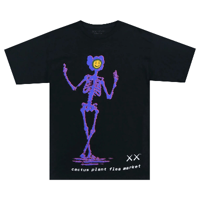 Pre-owned Cactus Plant Flea Market X Kaws Shirt 'black'