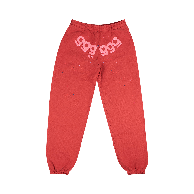 Pre-owned Sp5der Number 555 Sweatpants 'red'