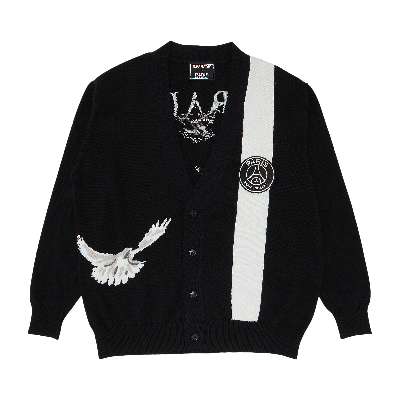 Pre-owned Paris Saint-germain X 3.paradis Tour Eiffel Cardigan 'black'