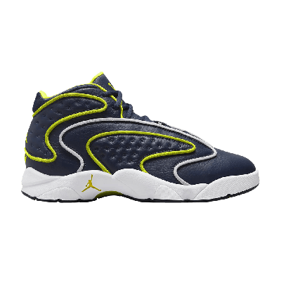 Pre-owned Air Jordan Wmns  Og 'college Navy Venom Green' In Blue