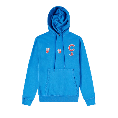 Pre-owned Off-white X Mlb Chicago Cubs Hoodie 'blue/red'