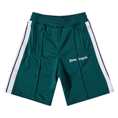 Pre-owned Palm Angels Classic Track Shorts Green White 'green/white'