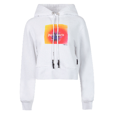 Pre-owned Palm Angels X The Webster Square Leaf Hoody 'white/orange'