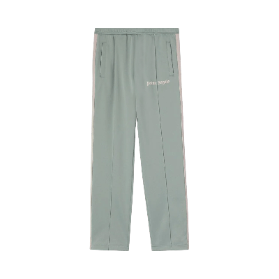 Pre-owned Palm Angels New Slim Track Pants 'sea Foam/off White' In Green