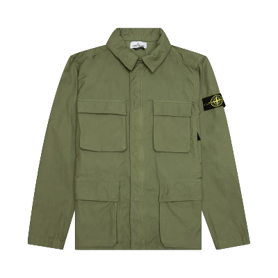 Pre-owned Stone Island Field Jacket 'olive' In Green