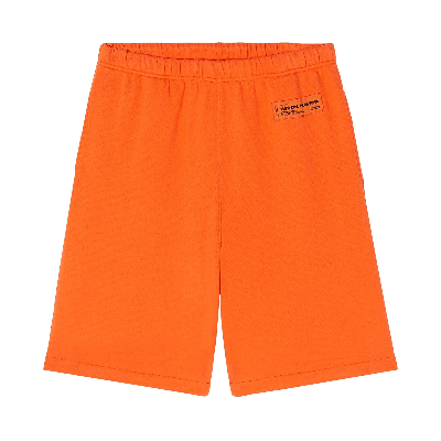 Pre-owned Heron Preston Logo Recycled Sweatshorts 'orange'