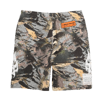 Pre-owned Heron Preston Sweatshorts 'green/white'