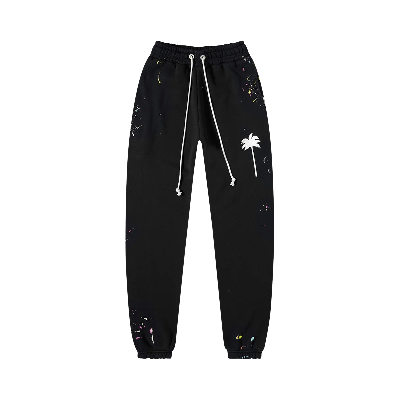 Pre-owned Palm Angels Pxp Painted Sweatpants 'black/white'