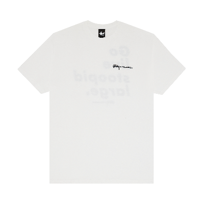 Pre-owned Stussy Go Live Stoopid Large Tee 'white'