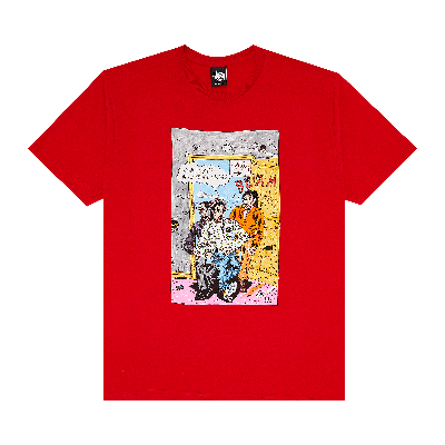 Pre-owned Stussy X Real Deal Hard Knocks Tee 'red'