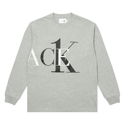 Pre-owned Palace X Calvin Klein Long-sleeve 'light Grey Heather'