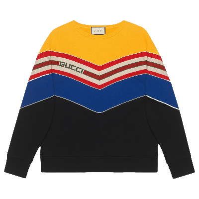 Pre-owned Gucci Chevron Stripe Sweatshirt 'multicolor' In Multi-color