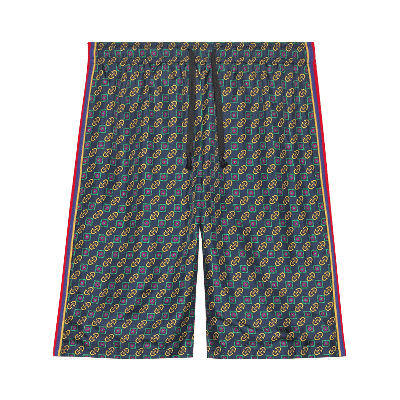 Pre-owned Gucci Horsebit And Basketweave Shorts 'multicolor' In Multi-color