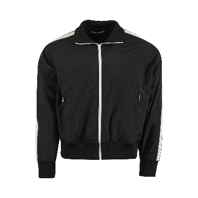 Pre-owned Palm Angels Curved Logo Track Jacket 'black/white'