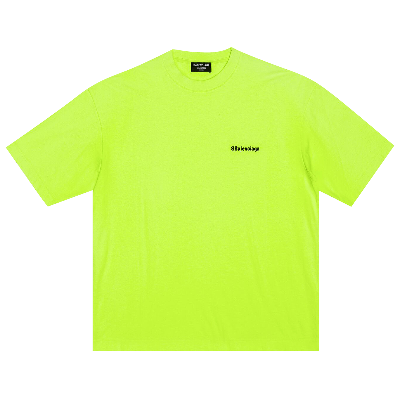 Pre-owned Balenciaga Bb Corp T-shirt Medium Fit 'yellow'
