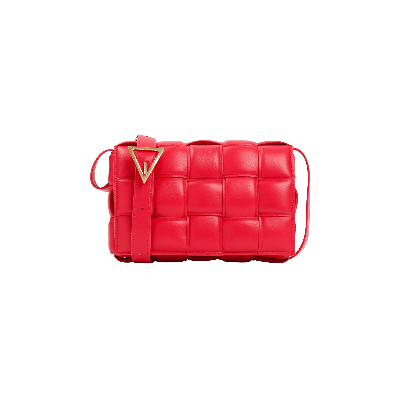Pre-owned Bottega Veneta Padded Casette Bag 'firework' In Red