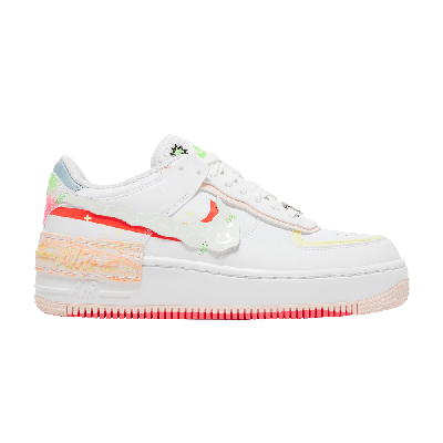 Pre-owned Nike Wmns Air Force 1 Shadow 'ghost Swoosh' In White