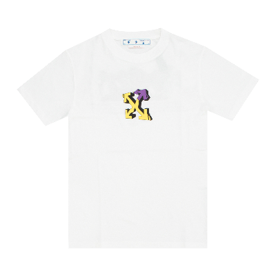 Pre-owned Off-white Wizard Graffiti Slim Tee 'white/violet'